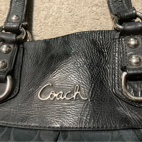 Vintage Black Coach Purse - Picture 3 of 11